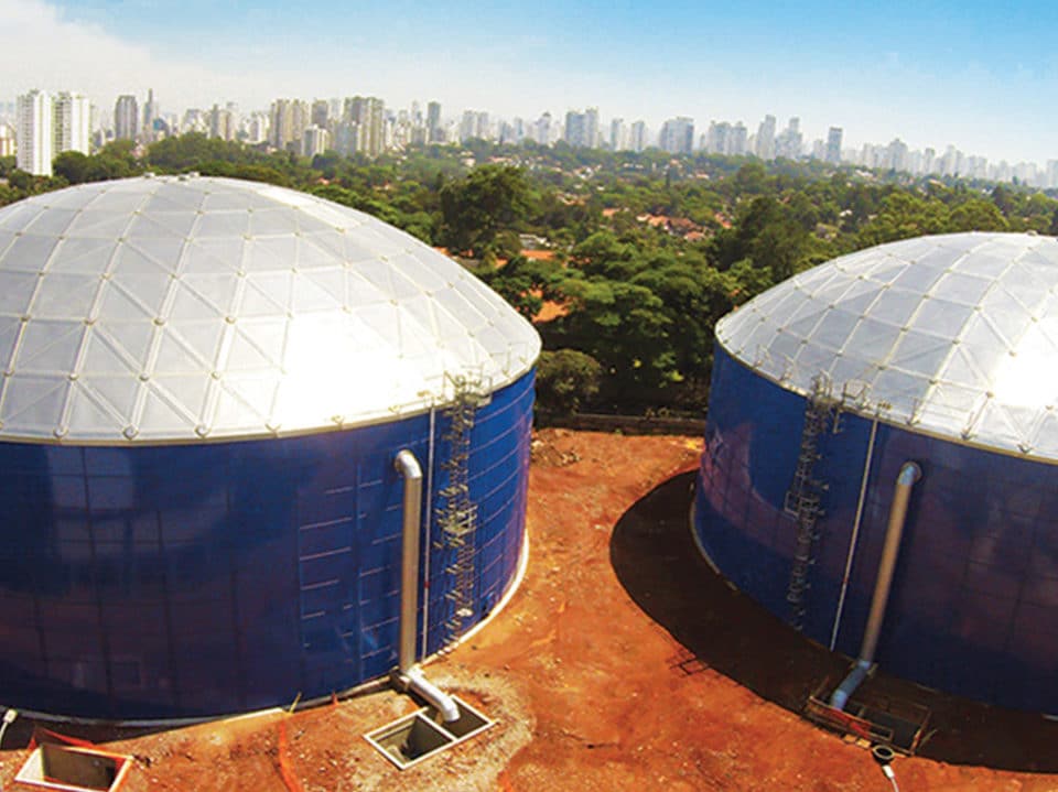 African tanks Aluminum Domes blue